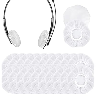Geekria カバー 200個入(100ペア) ヘッドホンカバー 不織布 使い捨て イヤーパッドカバー ストレッチニット 超小 ヘッドホン用 劣化防止、防塵 (超小/ホワイト)
