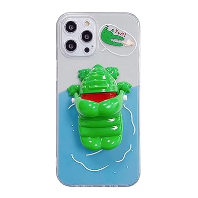 UnnFiko for iPhone 11 Pro ケース おもしろ ワニ 動物 押すと動く 3D立 ...