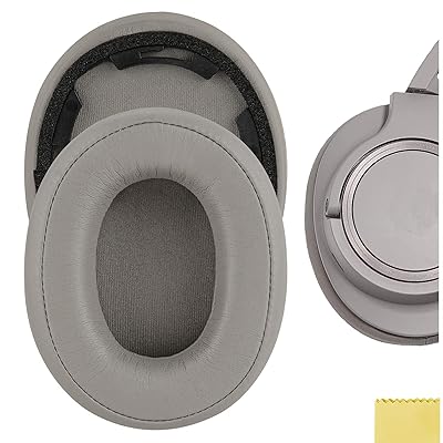 Geekria イヤーパッド QuickFit 互換性 パッド オーディオテクニカ Audio-Technica ATH-SR50BT ヘッドホンに対応 パッド イヤー/イヤーカップ (プロテインレザー/ゴールド)