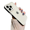 iPhone 13 ケース ストラップホール付き クリア 透明 iPhone13 カバー 2色 配色 薄型 可愛い レディース アイフォン13 背面ケース ハー...