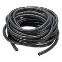 DMiotech 10 mm x 7 mm x 7 M プラスチック スプリットなし コルゲートチューブ 屋内屋外コード管理 ラップ整頓 オフィス ガーデン用
