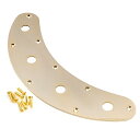 Musiclily Proスチール製 4穴 ベースコントロールプレート Music Manタイプエレキベース用、ゴールド