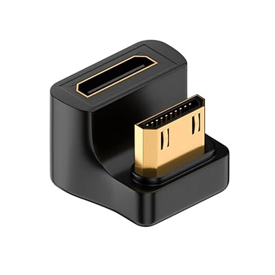 CY 8Kアダプター Type-C Mini HDMI 1.4オスからミニHDMIメス 360度上向き 反対U字型バックアングル延長コンバーター CY 8Kアダプター Type-C Mini HDMI 1.4オスからミニHDMIメス 360度上向き 反対U字型バックアングル延長コンバーター