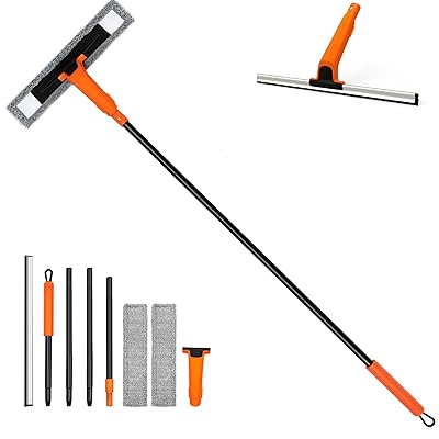 JEHONNスクイジードライワイパー153cm伸縮可能，水切りワイパー風呂ガラスワイパー鏡/窓/地面/壁/天井..