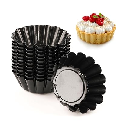 Niesporek タルト型 ミニ 直径6.5cm 12個セット お菓子型 ケーキ型 焼き型 お菓子作り道具 DIY製菓用品..