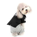 RANPHY 犬の服 着物 袴 和服 和装 小型犬 ドッグウエア 紋付き 猫服 羽織 晴れ着 正装 ペット服 お祝い お祭り お正月 七五三 結婚式 記念撮影 年賀状 誕生日(男,S)