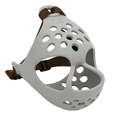 Yurika 犬用口輪 犬用マズル 犬 口のカバー 噛み防止 家具破壊防止 小 中 大型犬 犬用訓練 しつけ用口輪 調節可能 外出便利グッズ グレー-L