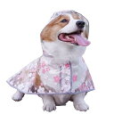 MEIAOJIA 犬用レインコート 桜 透明 和風 花柄 雨合羽 超かわいい ハイエンド 犬用アニメーション ポンチョ ペット レインコート 梅雨対策 散歩用 ...