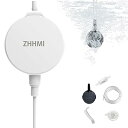 ZHHMl 水槽エアーポンプ 小型 0.5L / Min空気の排出量 空気ポンプ 低騒音 効率的に水族館 水槽の酸素提供可能 エアーポンプ3つの固定方法 (円形 ホワイト)