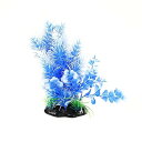 VOCOSTE 水族館プラスチック植物 人工水草 水槽植物装飾用 1個 ブルー