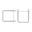 DTGN M8x75x110mm(ネジ径x幅x長さ)スクエアUボルト 2個入り トレーラーパイプ 交換部品に最適 304ステンレススチールU字ボルト(4)