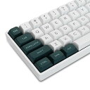 Womier 189キーキーキャップ ダブルショット PBT キーキャップ Cherry MX Gateronスイッチ 60%65%70%100%メカニカルキーボード用 XVXプロフィールキーキャップ (ホワイト/グリーン)