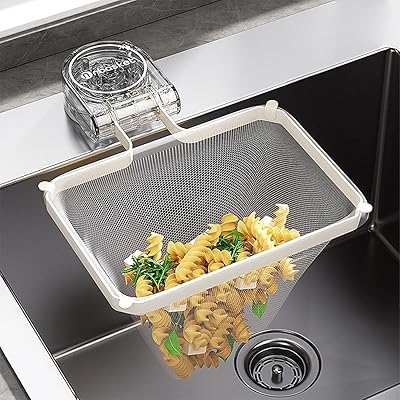 三角コーナー 水切りネット 強力吸盤 排水口 ゴミ受け 生ゴミ処理 清潔 三角コーナーいらず 水切り袋 キッチン ネット 浮かせる三角コーナー 折り畳み キッチン/台所/シンク用 水切りネット 50枚付き (透明)