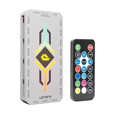 Novonest ファンハブ ケースファン用 argb ハブ PWM 4ピン 9ポート ARGB 5V 3PIN 9ポート コントローラー SATA電源入力 AURA Sync同期 Fan Hub「P10PARGB-WT」