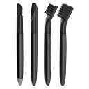 MR.SIGA 隙間クリーナーブラシセット、ディテールクリーニングブラシセット、シンク、ドレイン、タイル、エッジ用グラウトブラシセット、隙間ブラシ 4本入
