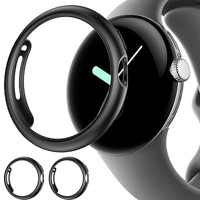 Miimall【2枚ケース】 Google Pixel Watch専用 ケース 2枚入り Pixel ウォッチ カバー 擦り傷防止 PC材..