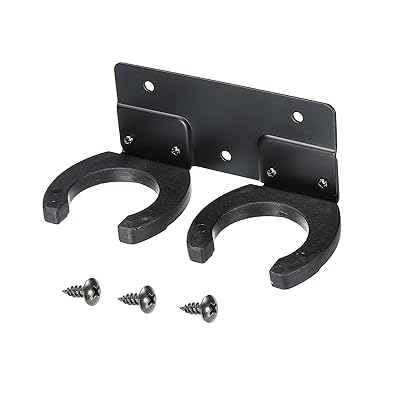 PATIKIL マイクホルダー ダブル 壁掛けマイクホルダー マイクフックスタンドブラケット ホームオフィス用 ブラック