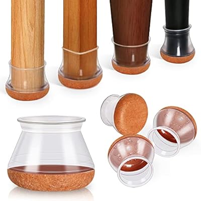 椅子脚カバー 椅子の足キャップ イス脚カバー シリコン 家具 足 傷防止 防音 丸脚四角脚兼用 傾斜した..