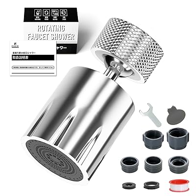 蛇口シャワーヘッド 水道 蛇口 シャワー 【首振り自在・節水率約40％・切替簡単】 首振りシャワーヘッド 節水 蛇口 先端 キッチン蛇口シャワー 後付け 水はね防止 水漏れ対策 切替可能 回転式 キッチン 浴室 台所 シンク 洗面台 トイレに適用 掃