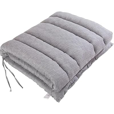 シングル 敷きふとん しじら織り 綿100％ さらさら ごろ寝マット 一人暮らし 軽量 肌に優しい 吸汗 速乾 抗菌 防臭 防ダニ うたた寝 車中泊 洗える 長座布団 (グレー, 70×130cm)