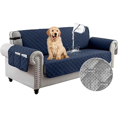 ソファカバー ソファパッド 【2024最新ソファーシーツ：5層完全防水&滑り止めシリカゲル&収納用ポケット付き】 防水 ペット マルチカバー 滑り止め加工 犬猫対策 洗える 傷防止 爪とぎ防止 抗菌防臭 吸汗速乾 取り付け簡単 柔らかい 尿失禁 ベビ