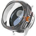 Miimall for Galaxy Watch 7 44mm カバーガラスフィルム一体型 スケール付き 全面保護 防水 耐衝撃 傷防止 強化ガラスフィルム 対...