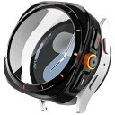 Miimall for Galaxy Watch 7 44mm カバーガラスフィルム一体型 スケール付き 全面保護 防水 耐衝撃 傷防止 強化ガラスフィルム 対...