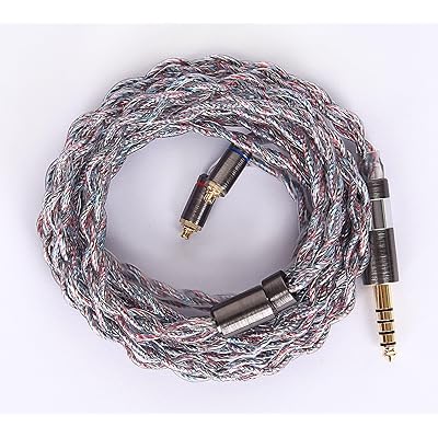 【JSHiFi-Butterfly】MMCX4.4mmリケーブル 純銀＋銅銀パラジウム合金＋銀メッキ線材 MMCXイヤホンアップグレードケーブル 4.4mmバランスイヤフォン交換ケーブル (MMCX4.4mm)