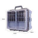 送料無料 ポータブル防水釣り収納ボックス、フィッシュベイトオーガナイザー、ハイキング旅行用の屋外キャンプボックス