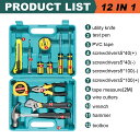 送料無料 8/9/12/13 ピースツールセット一般的な家庭用ハンドツールキットプラスチックツールボックス収納ケース付き車の修理や家の修理に使用