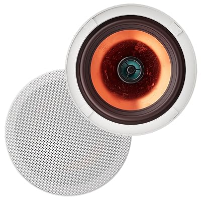 Herdio 300W Bluetooth 6.5インチ 天井埋め込み型スピーカー 2ウェイ/ラウンド型/1本 ホワイト 天井スピーカー