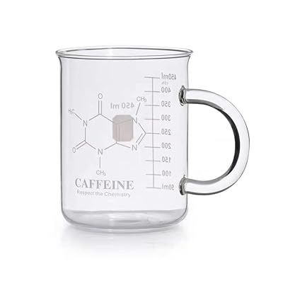 450ml計量カップ エスプレッソショットグラス メートルグラス目盛り付きハンドル付きぐらす 厚み強化計..