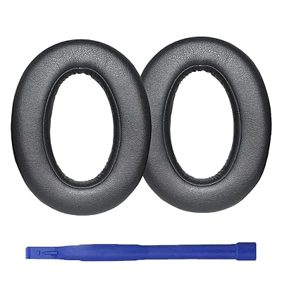 Adhiper WH-XB910N イヤーパッド交換用ヘッドフォンパッド イヤーパッド イヤークッション イヤーマフ Sony WH-XB910N ヘッドセットに対応ヘッドフォンパッド （black/プロテインレザー）