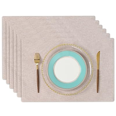 淳一屋 ランチョンマット布製 綿麻 二層生地縫製 丸洗い可 無地 和風 柔軟性 滑り止め 断熱 おしゃれ ..