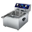 電気フライヤー 10L 卓上フライヤー 揚げ物器 ミニフライヤー 揚げ物 温度調節80℃-200℃ 家庭用フライヤー 業務用フライヤー 10L