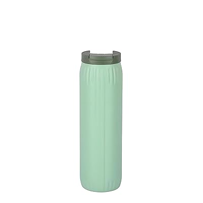 【錆びに強い頑丈優質ステンレス】YIHFBB 水筒400ML、600ML、おしゃれな大人用。洗いやすくてかわいい直飲水筒、コーヒー好きにぴったり。真空断熱、ステンレスボトルでホットコーヒーもアイスコーヒーも楽しめる。とコーヒーカップの2in1、おしゃ