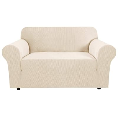 Yurion ソファーカバー 【2人掛け：140-180cm】 肘付き 無地 北欧風 ストレッチ フィットタイプ 伸縮素材伸び良く 滑り止め 柔らかい ..