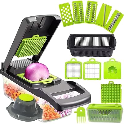 MGOXO スライサー 千切り セット 野菜カッター 1台8役 多機能スライサー プログレード ハンドガード/卵..