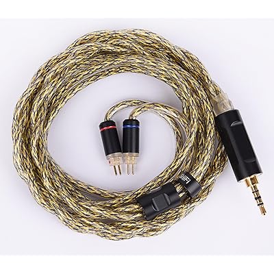 【JSHiFi-Flame】2pin2.5mmリケーブル 希土銅＋ニッケル合金線材 0.78mmCIEM2pinイヤホンアップグレー..