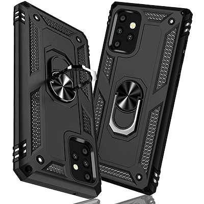 TMUJWS Galaxy A52 5gケース リング 耐衝撃 衝撃吸収 傷防止 全面保護 カメラ保護 SC-53B カバー スタンド付き TPU+PCバンパー 二重構造 360度回転 防塵 車載ホルダー対応 指紋防止 黄変防止 米軍MIL規格 軽量