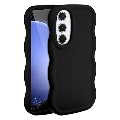 [ShinKin] ケース 対応 Samsung Galaxy S23 FE 用 シリコン電話ケース 可愛い おしゃれケース ウェーブ デザイン ソリッドカラーのマカロン ケース カバー 波状エッジ 携帯電話ケース シリコン電話ケース 軽量 便利 薄