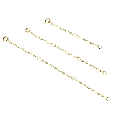 [LOYALLOOK] アジャスター チェーン ネックレス パーツ 人気 パーツ チェーン 3本セット アレルギー対応 幅2mm 925 スターリングシルバー おしゃれ アクセサリー ネックレス 延長 チェーン パーツ 5cm 7.5cm 10cm