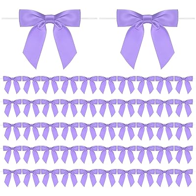 M METERXITY 50パックのサテンリボンツイス トタイボウ 3.5