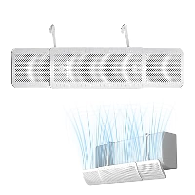 Liroyal エアコン風よけカバー エアコン かぜよけ 壁掛け式 通用 エアコン吹き出し口カバー 風向き上下270°調整 直撃風防止 52cm-90cm 伸縮自在 長さ調整可能 取り付け簡単 穴あけ不要 オフィス 家庭用 業務 冷房暖房通用