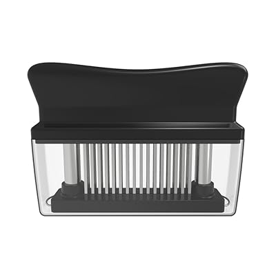 48本刃 ステンレス製ミートテンダライザー 肉筋切り＆柔らか加工ツール 保護カバー付き ジャカード仕様..