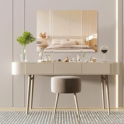 SEKIDAR ミラー 鏡 壁掛け おしゃれ アクリルミラー ウォールミラー 割れない鏡 HDフレームレスミラー ..