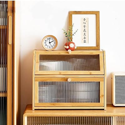 竹製 食器棚、3段スパイスキャビネット、 キッチン収納ラック、卓上スパイス 収納、ミニ食器棚、はしご..