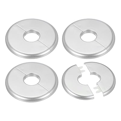 PATIKIL ウォールキャップ エアコン配管カバー 穴塞ぎ ウォールパネル ドレンキャップ 水管蛇口装飾用 23.5mm 4個 シルバー