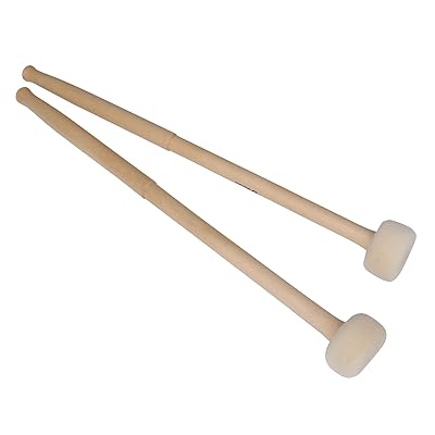 Yibuy 2個入れ 14インチ ハンドル マレットティンパニスティック 多目的なフェルトマレット