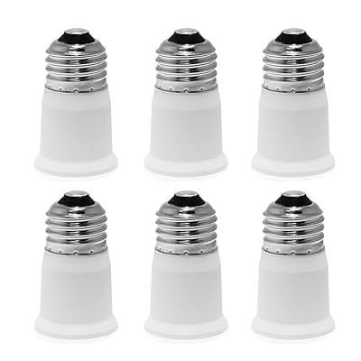 Fandeli E26→E26口金延長アダプター E26→E26延長ソケット 口金延長アダプター 約3CM延長する 6個セット